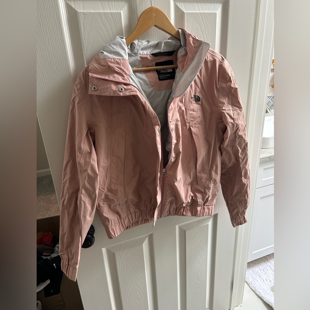 The North Face Women's Pink Hooded Rain Jacket
